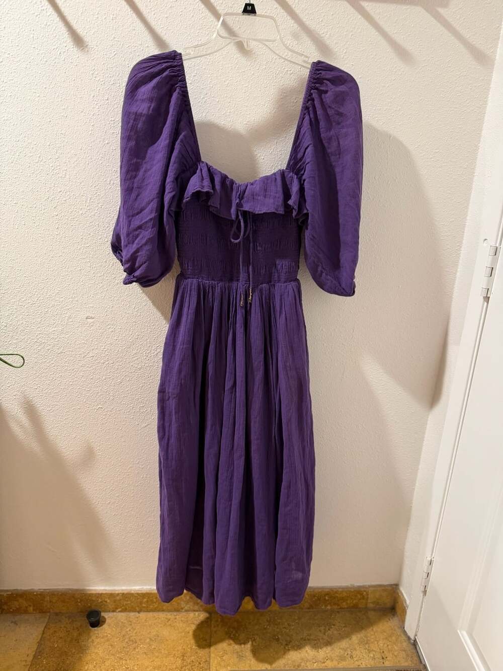 100% Cotton Free People Oasis Midi Purple Dress